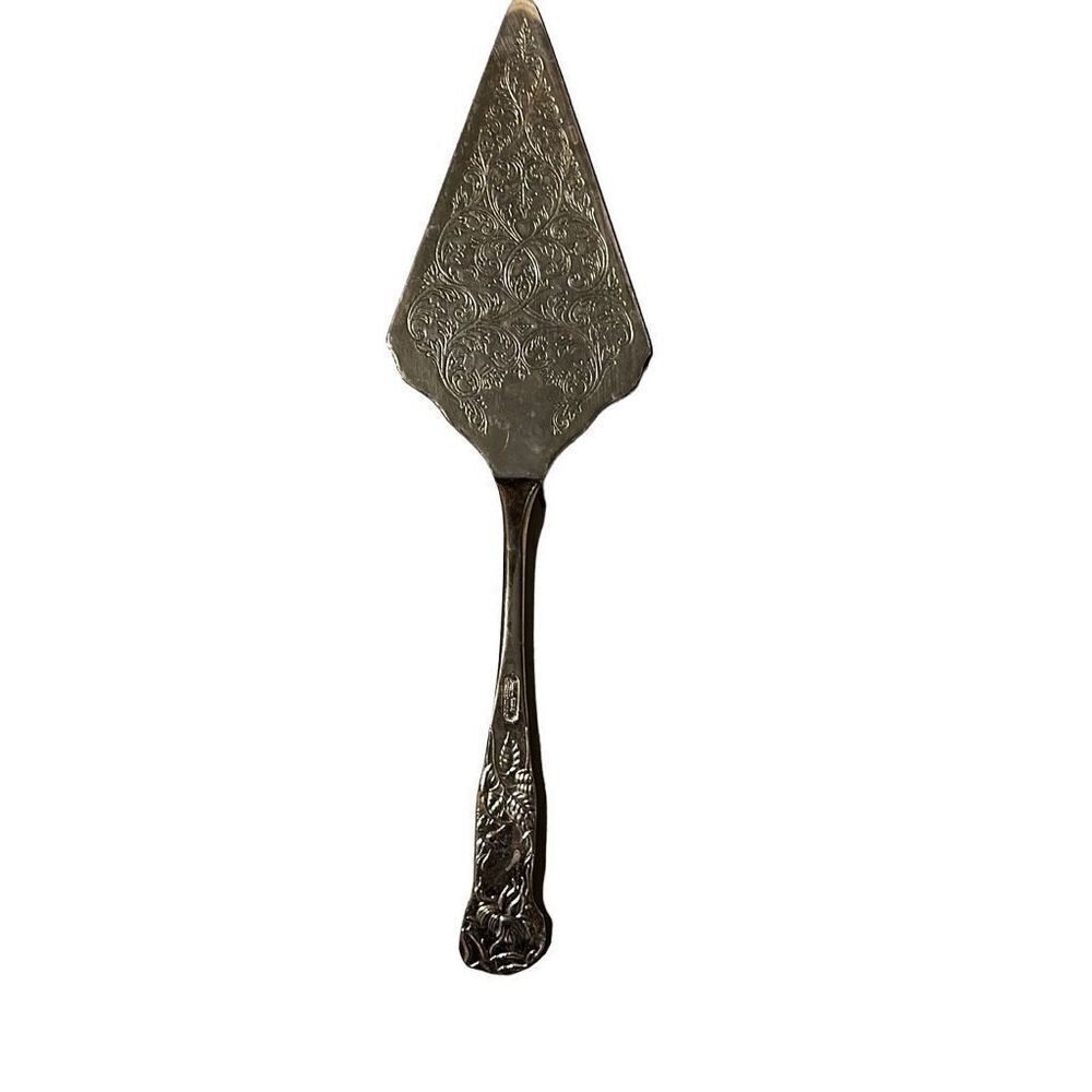 Vintage Made In Italy Silver Plated Cake Pie Server 12" - Picture 6 of 6